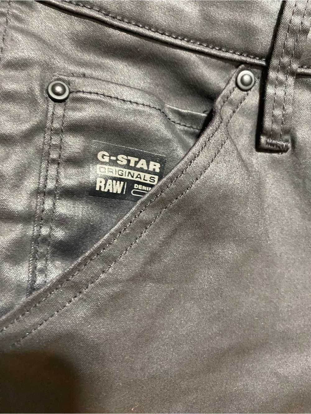 G-Star RAW Women's 5620 Custom Mid Skinny Jeans in black with a coated size 25 - Picture 9 of 14